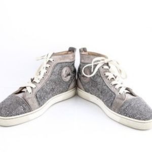 Christian Louboutin Strass Flat Grey Swarovski Cry